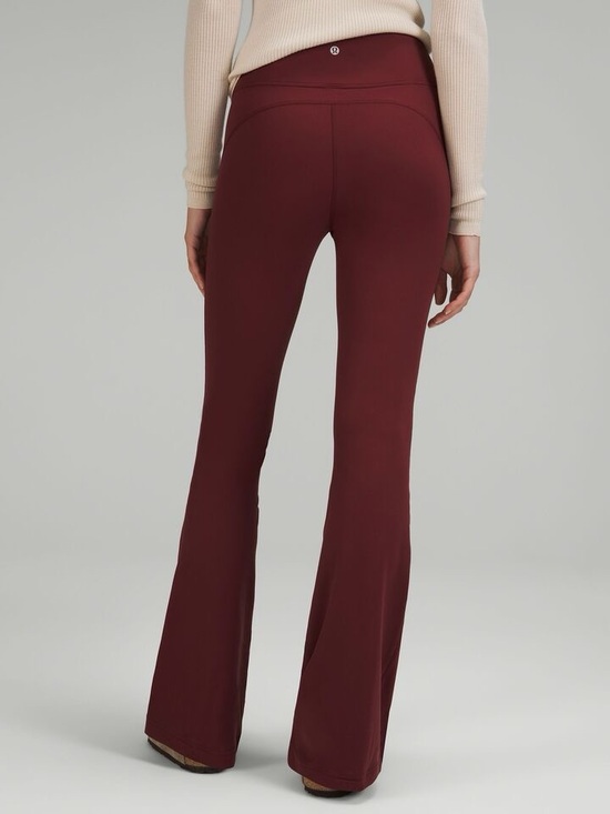 lululemon athletica Pants - Lululemon Groove Super High Rise Flared Leg Pants Burgundy Size 8 Yoga Pants Gym